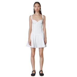 Fiorucci Fit and Flare Mini Dress Sleeveless Summer Bird Boho Drop Waist Size M